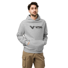 Grey Long Oversized Hoodie - Horizontal Logo image 5