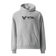 Grey Long Oversized Hoodie - Horizontal Logo image 1