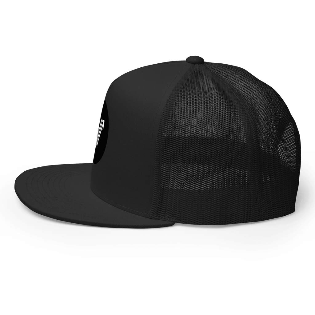 5 Panel Black Trucker Hat image 4