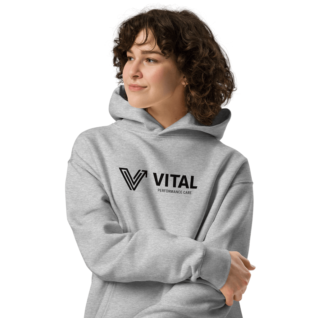 Grey Long Oversized Hoodie - Horizontal Logo image 2