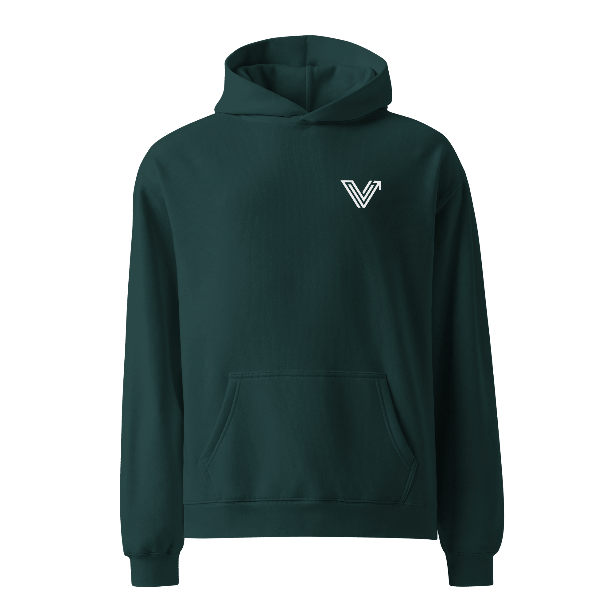 Long Oversized Hoodie - V Logo image 2