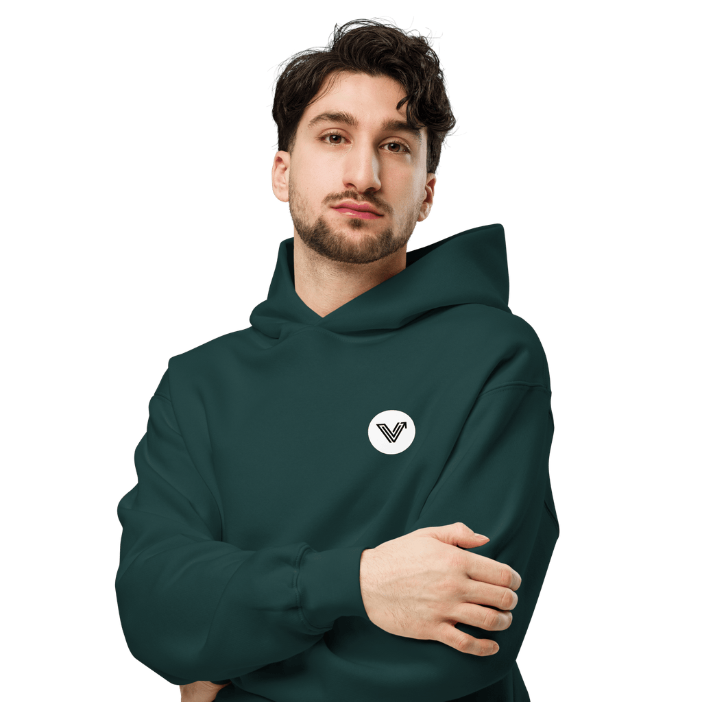 Long Oversized Hoodie - Circle Logo image 11