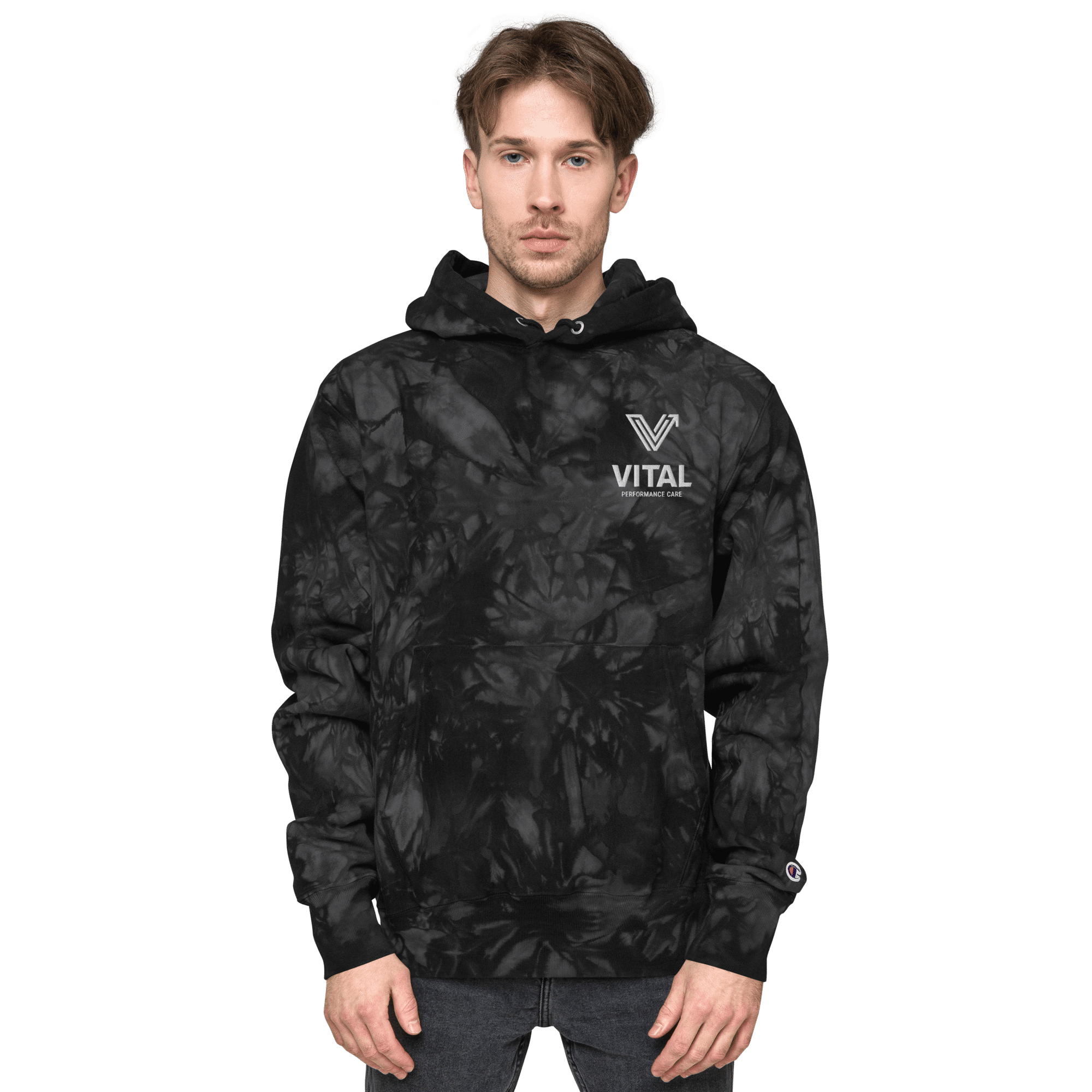 Embroidered Unisex Vital Tie-Dye Hoodie image 2