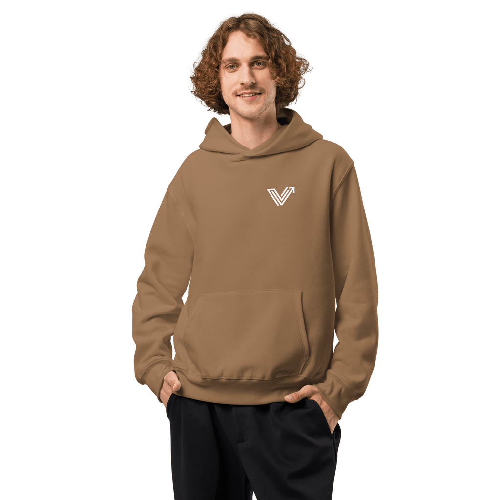 Brown Oversized Heavyweight Hoodie image 8
