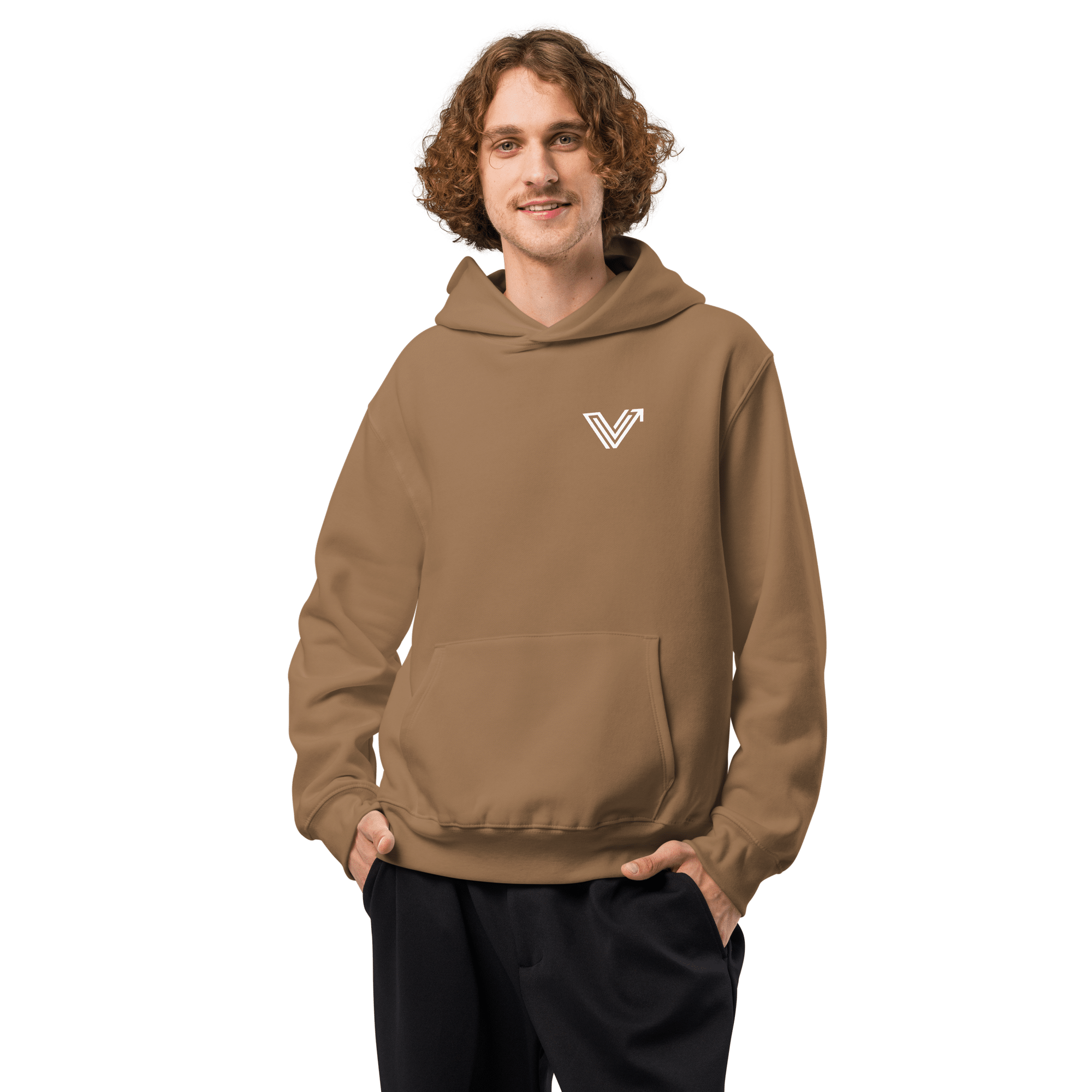 Brown Oversized Heavyweight Hoodie image 8