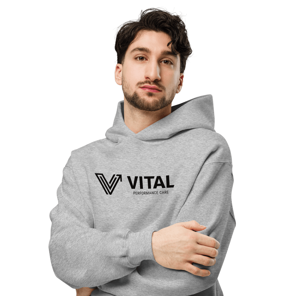 Grey Long Oversized Hoodie - Horizontal Logo image 3