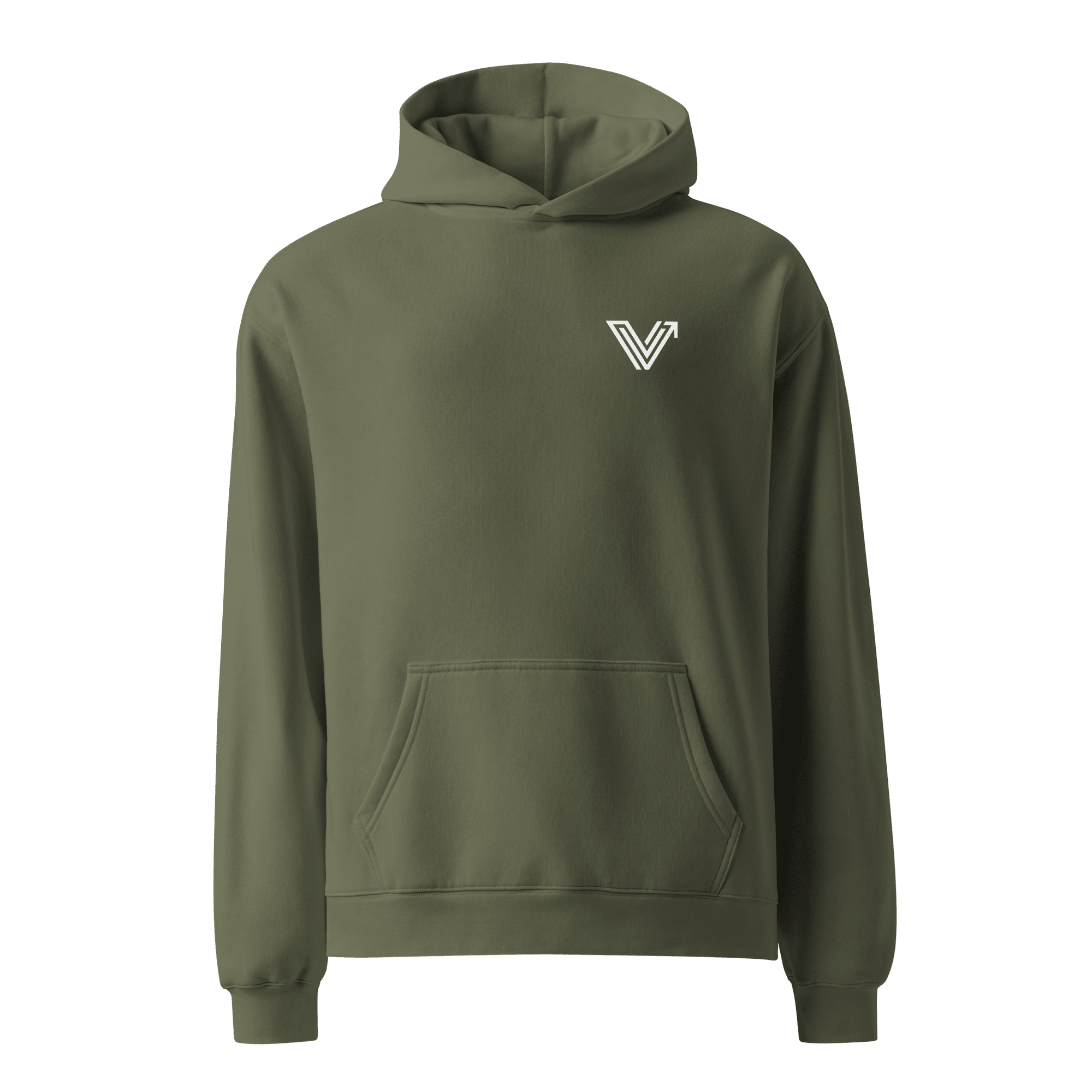 Long Oversized Hoodie - V Logo image 8