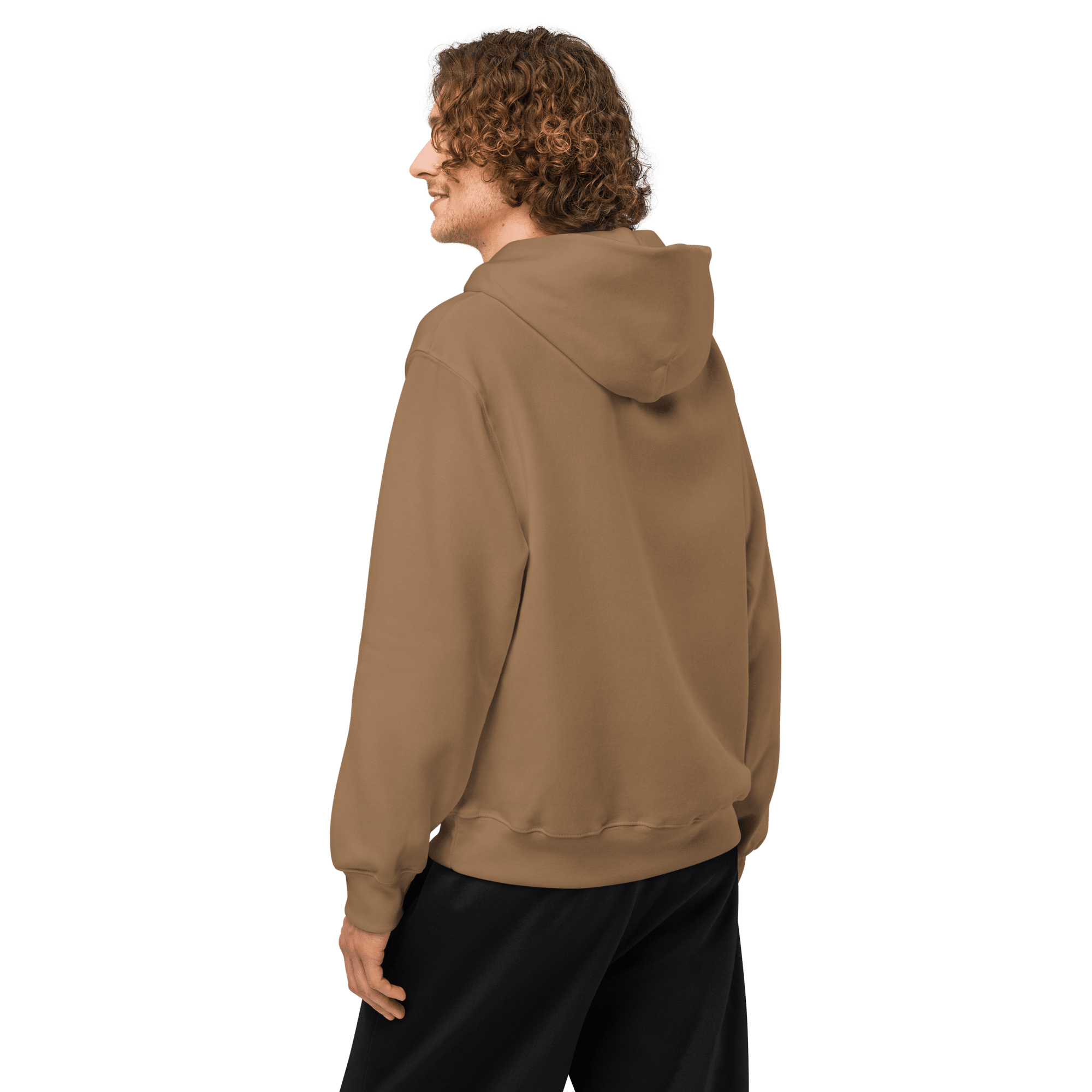 Brown Oversized Heavyweight Hoodie image 4