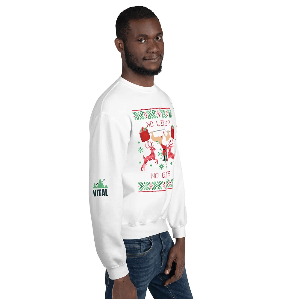Strength & Conditioning Coach Ugly Christmas Sweater "No Lifts No Gifts" image 0