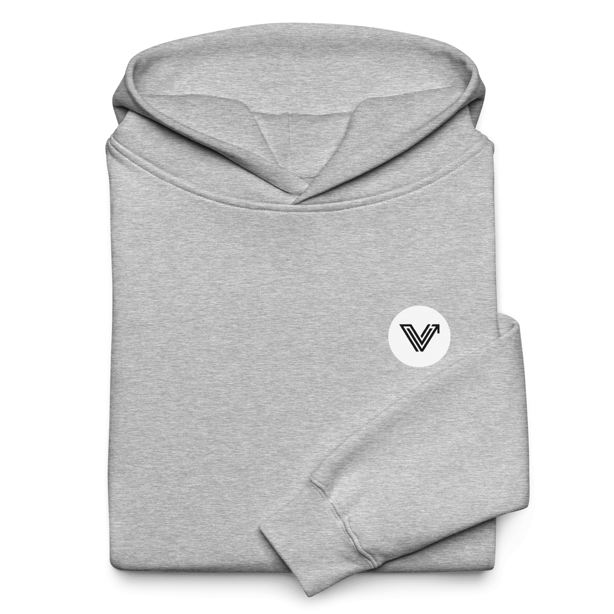 Grey Long Oversized Hoodie White Logo image 0