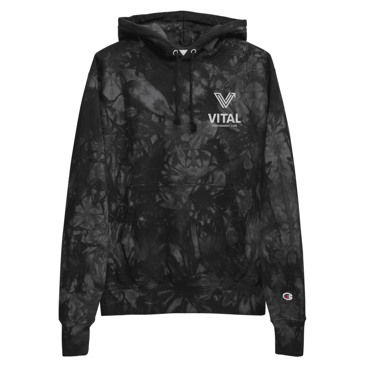 Embroidered Unisex Vital Tie-Dye Hoodie image 0
