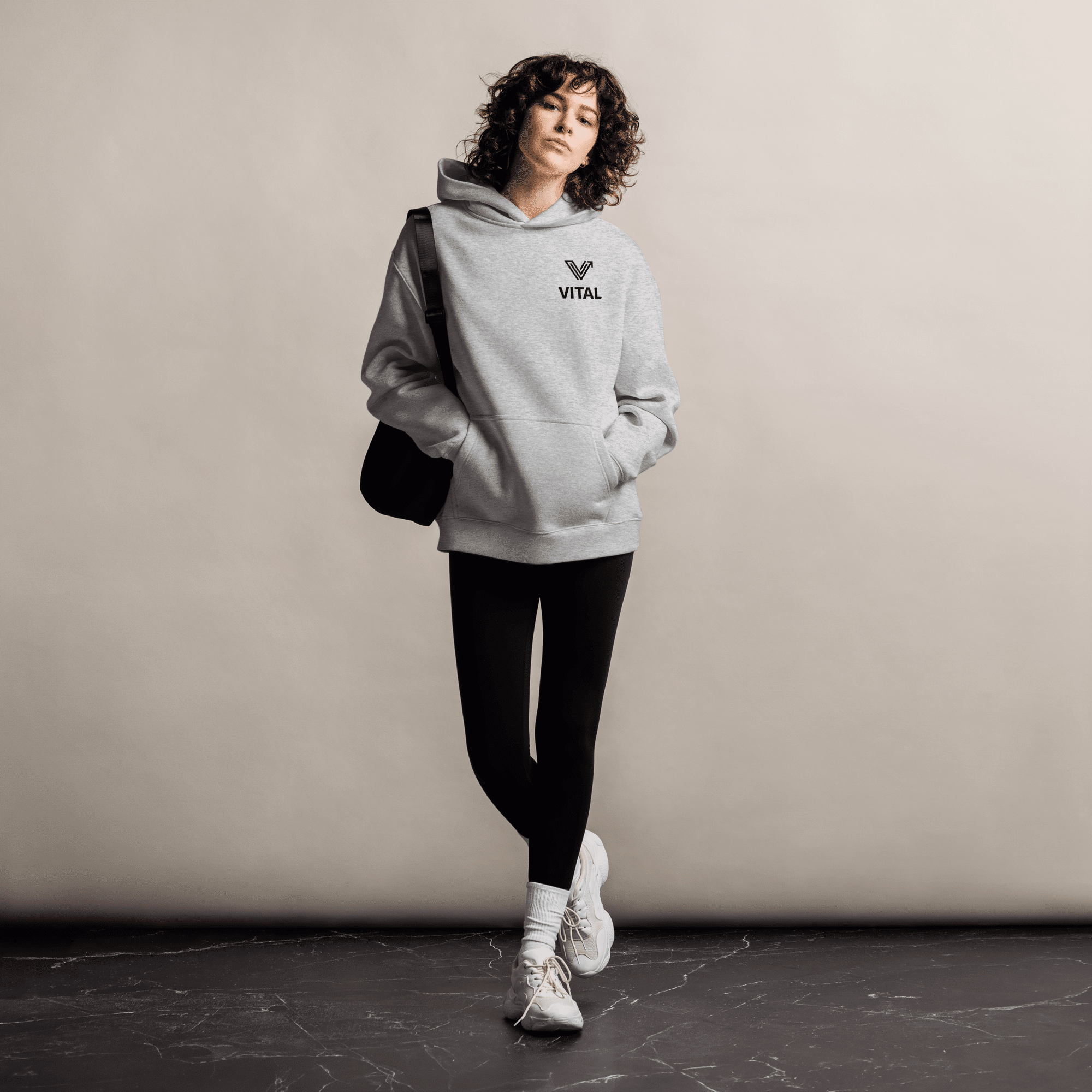Athletic Grey Unisex Oversized Hoodie image 1