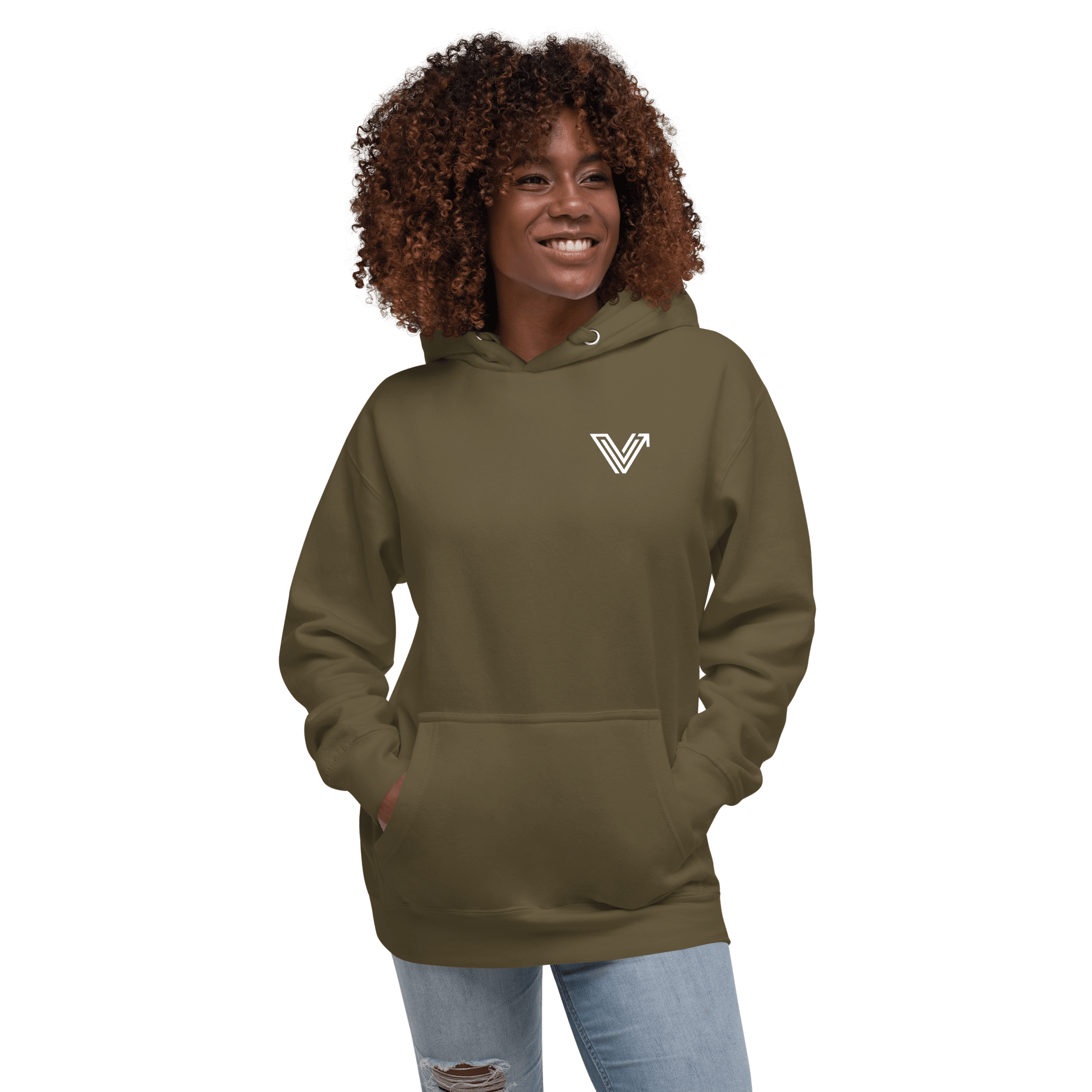 Olive Unisex Drawstring Hoodie image 4