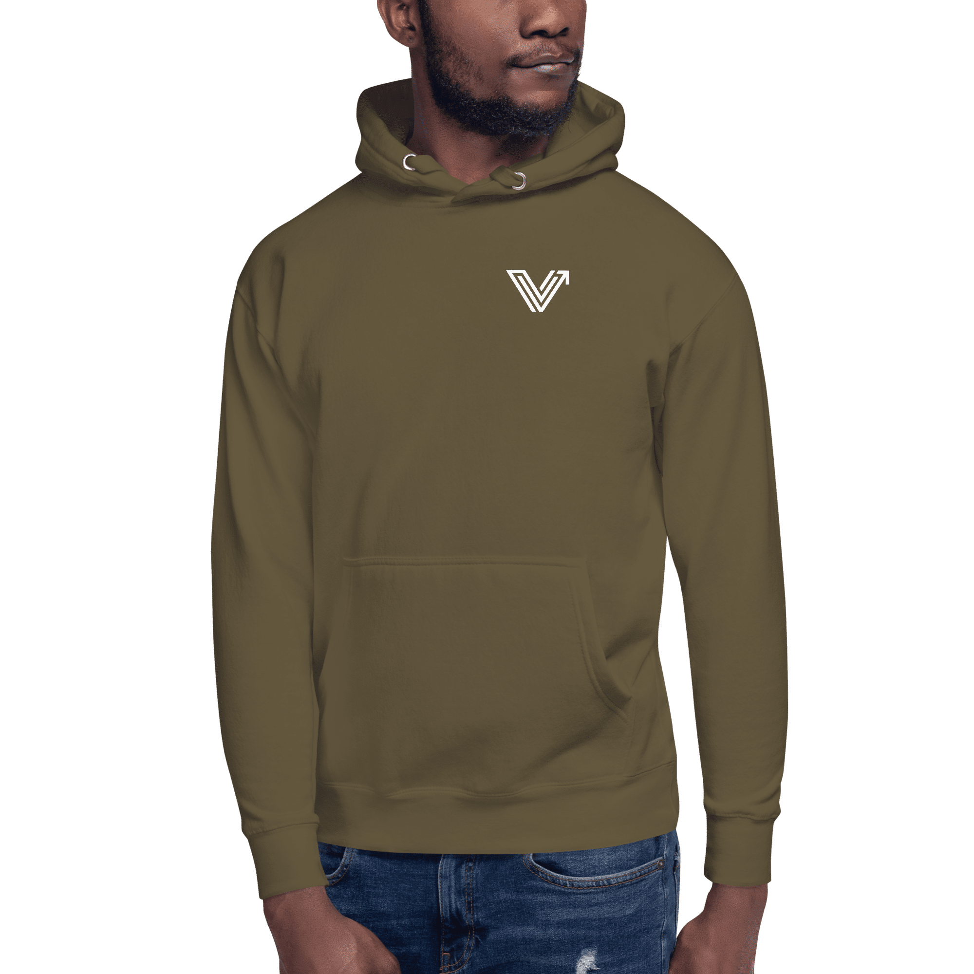 Olive Unisex Drawstring Hoodie image 3