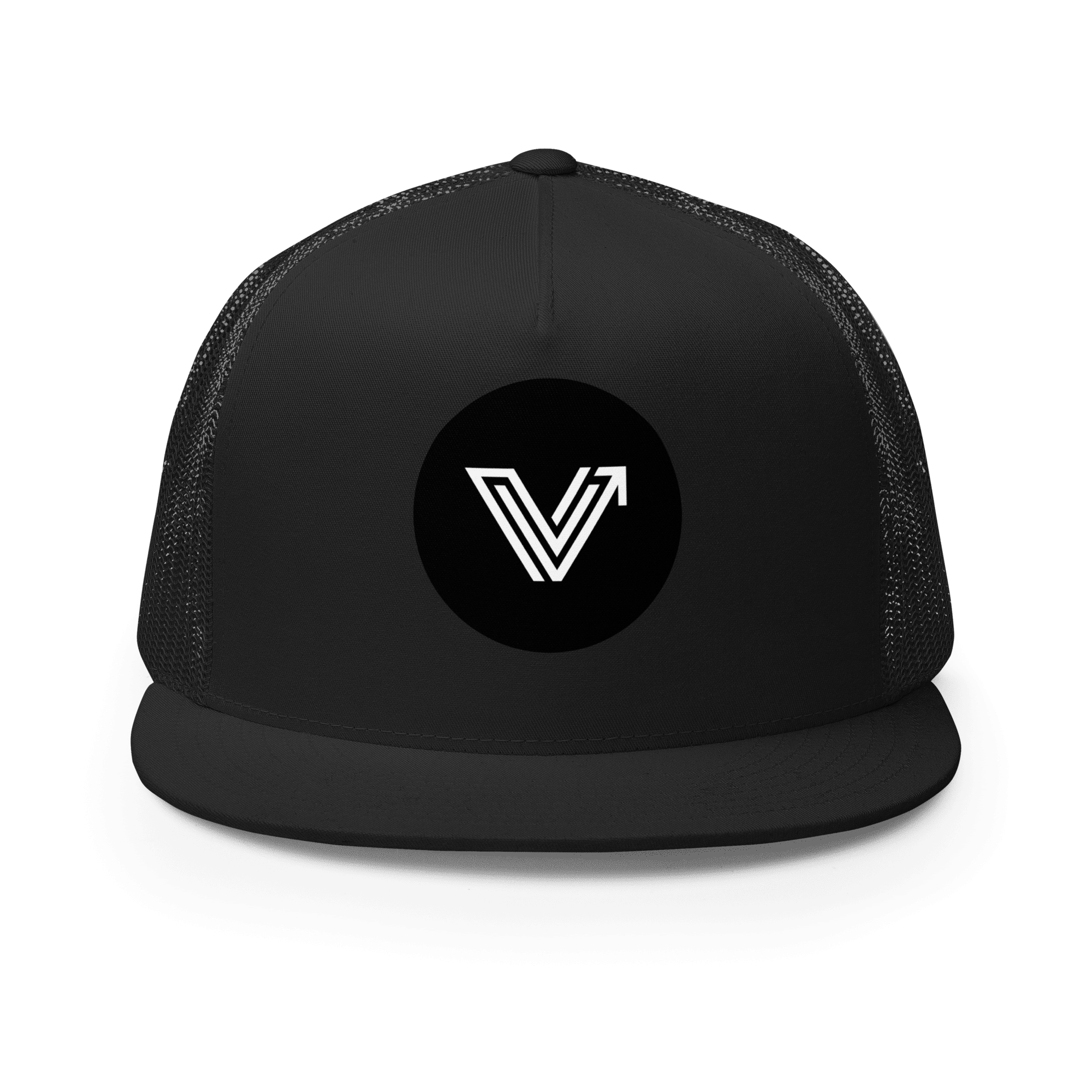 5 Panel Black Trucker Hat image 3