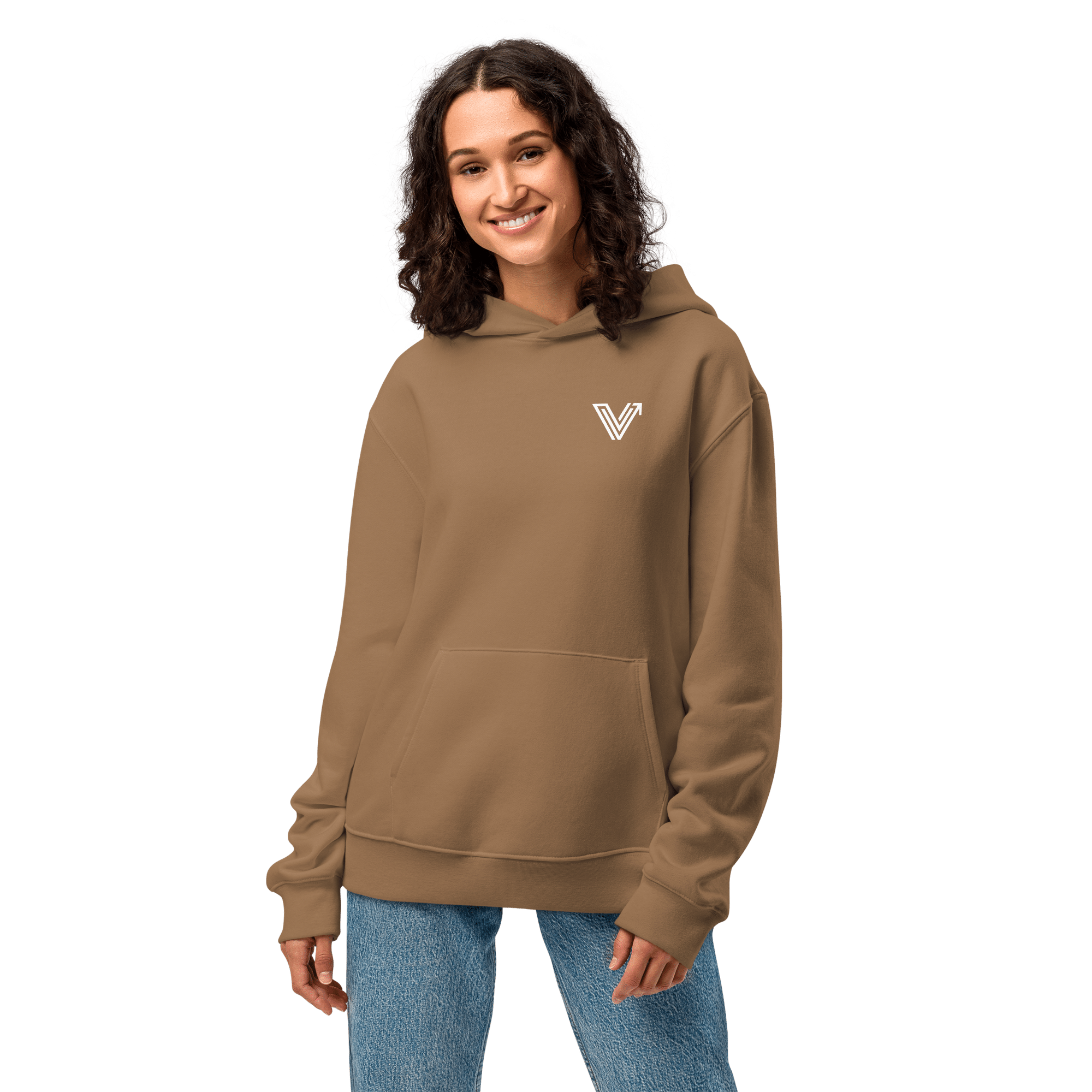 Brown Oversized Heavyweight Hoodie image 9