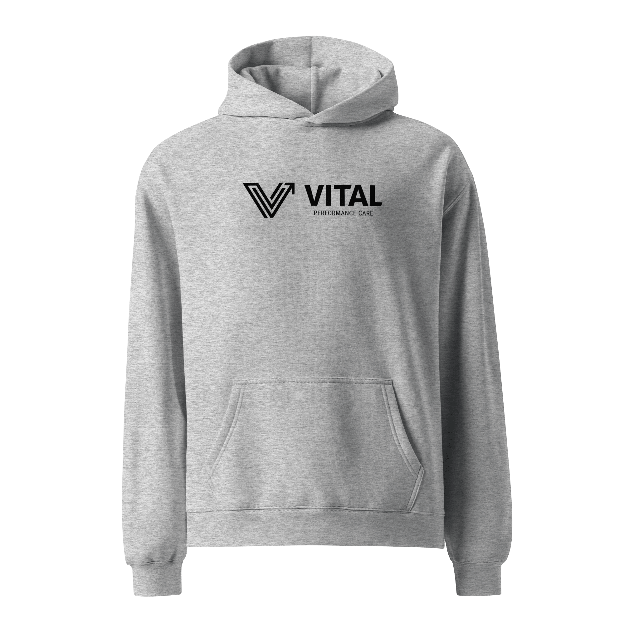 Grey Long Oversized Hoodie - Horizontal Logo image 1