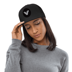 5 Panel Black Trucker Hat image 2