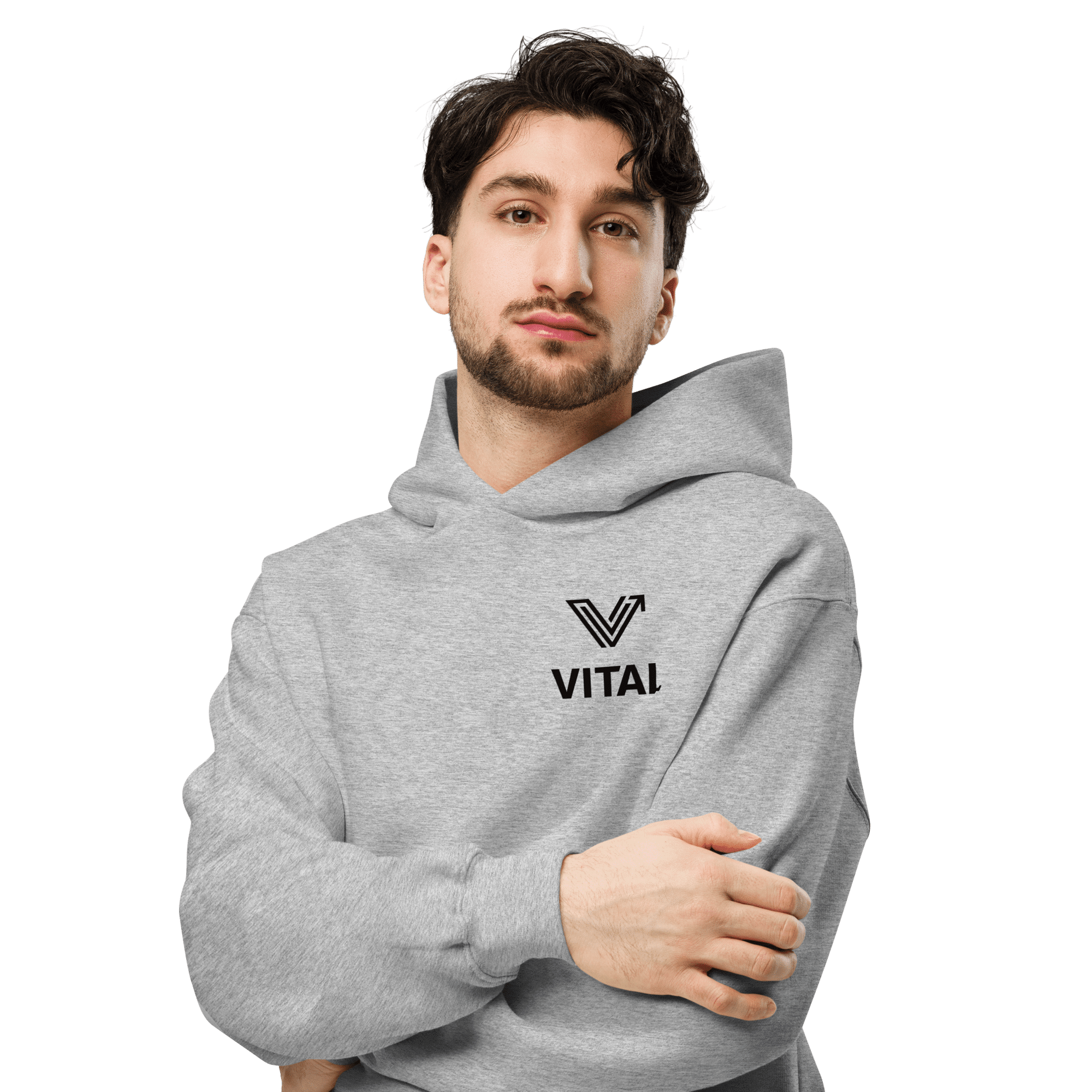 Athletic Grey Unisex Oversized Hoodie image 3